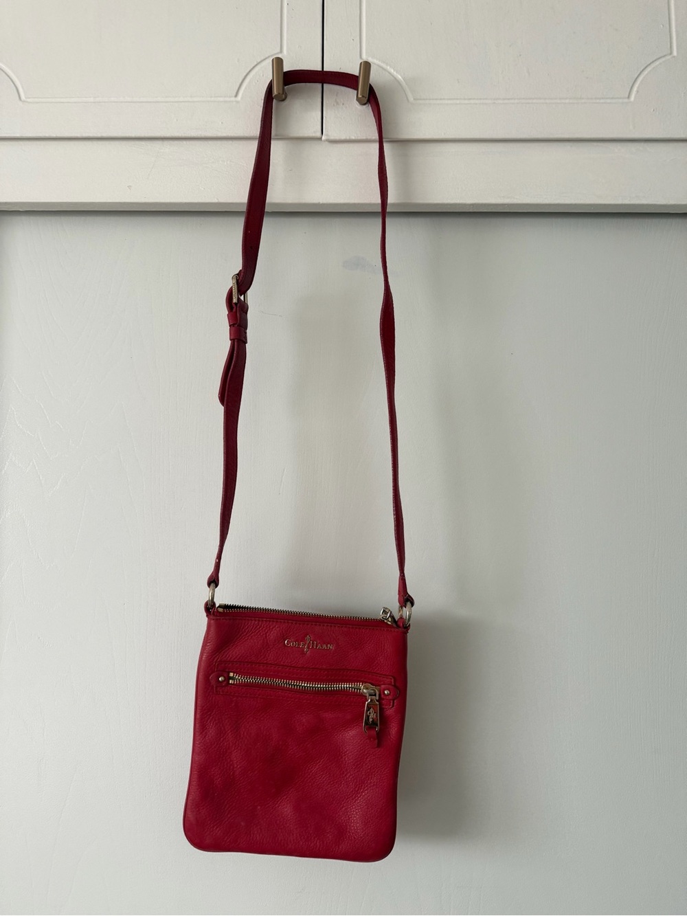 Cole Haan Red Leather Crossbody Bag